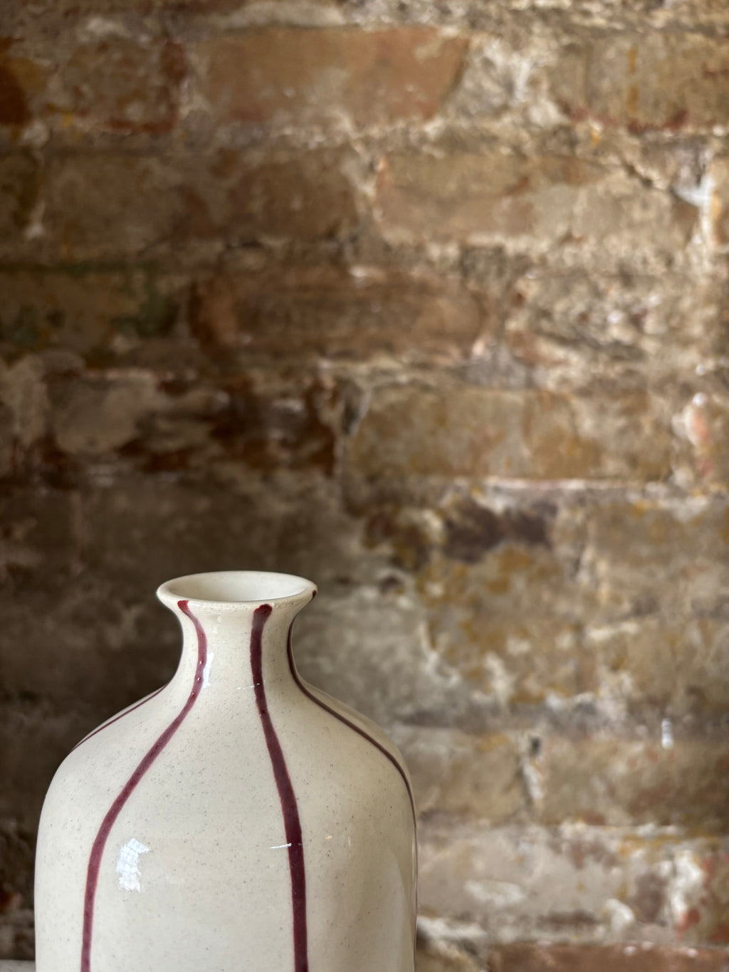 Striped Bottleneck Vase