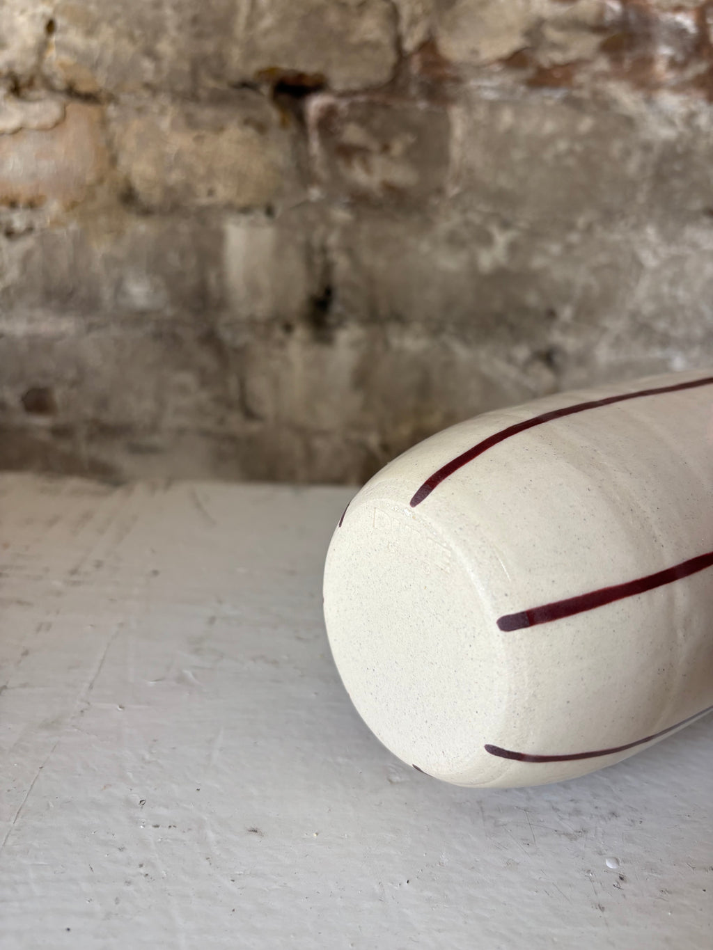 Striped Bottleneck Vase